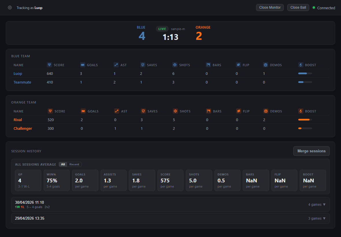 Stats Helper — Live Match Dashboard